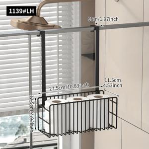 TEMU 2개의 바구니가 있는 문위에 걸 수 있는 샤워 캐디, 샴푸, 샤워 젤 및 액세서리용 다기능 욕실 보관 정리기, 드릴링이 필요하지 않음, 쉬운 설치, 내구성이 뛰어난 강철, 욕실 정리기 및 보관, 샤워 캐디