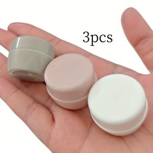 TEMU 3개/6개 세트 5g 용량 플라스틱 화장품 통, 무향, 다양한 화장품 충전용 재사용 가능, 매니큐어 풀 보관통, 휴대 간편, 여성을 위한 완벽한 선물