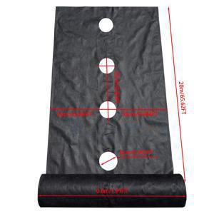 TEMU 구멍 뚫은 잡초 방지 시트, 구멍 뚫은 덮개 필름, 1.97피트 X 65.62피트, 부직포, 물 통과 및 통기성. 가정 농장 채소 및 과일 나무 재배에서 잡초 제거에 적합