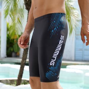 TEMU 새로운 플러스 사이즈 XXL 남성용 수영 트렁크, 무릎 길이 수영 반바지, 전문가용 빠른 건조 핫 스프링 팬츠, 기어 세트