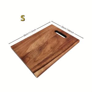 TEMU 나무 도마 1개, 고품질 두꺼운 도마, 식품 안전, 평평한 손잡이 도마, 주방용 도마, 고기, 치즈, 빵, 야채 등 절단용으로 적합 - 어머니의 날, 부활절, 결혼 선물을 위한 훌륭한 선택