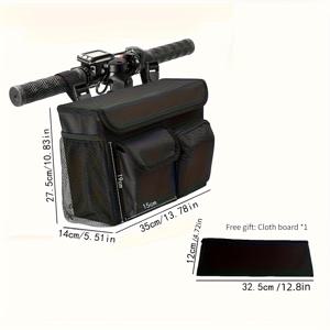 TEMU 초대용량 보행기 수납 가방, 다중 포켓 보행기 컵홀더, 휠체어 사이드백, 자전거, 휠체어, 전동 스쿠터 핸들바 수납 가방용