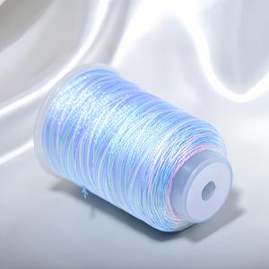 TEMU 반짝이는 그라데이션 직조 실 롤