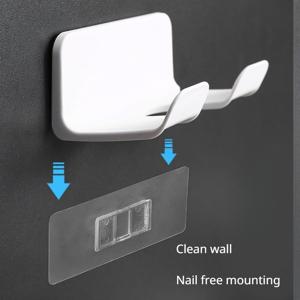 TEMU 간편 설치, 무드릴 헤어드라이어 홀더 - 강력 접착 욕실 정리대, 다용도 수납 선반, 내구성 플라스틱 벽걸이 스토리지. 헤어드라이어, 브러시, 액세서리용. 공간절약형 디자인, 욕실 정리 및 수납, 우아한 외관, 10가지 사용 시나리오 지원