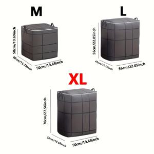 TEMU 접이식 옷장 수납 가방, 대용량 수납 상자, 가정용 이중 지퍼 손잡이 의류 이불 분류 가방, 이사 및 여행용 침대 밑 수납 바구니 및 수납 가방으로 적합