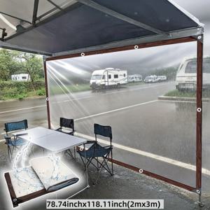 TEMU 1개 방수 RV 타포린, 방풍 및 방한 사이드 텐트 커버, 가을/겨울용 다목적 야외 캠핑 캐노피, 발코니, 파티오, RV 사용