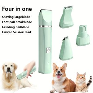 TEMU 애완동물용 전기 클리퍼, 발바닥 털 및 발바닥 패드 정리 도구, 모든 크기의 고양이 및 강아지에게 적합