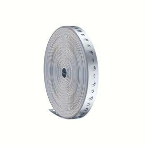 TEMU 15M 고도 아연 도금 철 코일, 0.18인치/0.25인치, 두 가지 크기의 구멍, 금속 파이프 브래킷 및 매립 스트랩, 펀칭형 유연한 금속 스트립, 내구성 및 부식 방지, 건설 및 산업용 애플리케이션에 적합