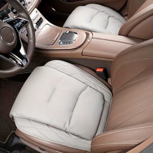 TEMU 럭셔리 나파 카시트 쿠션, 카시트 커버 - 확장 에디션, 통기성 & 가벼움 - 사계절 편안함, 자동차 앞좌석 패드, 대부분의 자동차/SUV/트럭에 적합, 부드럽지만 지지력 있는 패딩, 우아한 차량 장식, 자동차 내부 액세서리