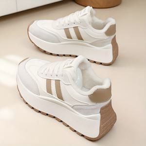 TEMU 2025년 신상 여성용 두꺼운 밑창 로우탑 스포츠 신발, 캐주얼 런닝화, 여성용 던지기 신발, 여성 신발, 스니커즈
