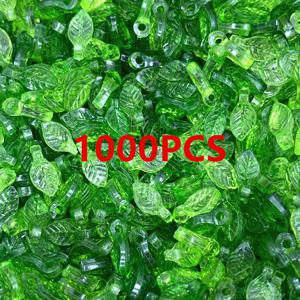 TEMU 투명한 녹색 혼합 색상 잎사귀 비즈 1000개, 자연 스타일 장식 비즈, 비즈 뜨개질 추가 세트, 다양한 곡선형 잎 모양 펜던트, 펀칭 식물 장식품, 수제 주얼리 제작 추가품, 키체인, 팔찌, 목걸이