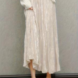 TEMU 라이트 아프릭트 실버 무지개빛 불규칙 하프 스커트