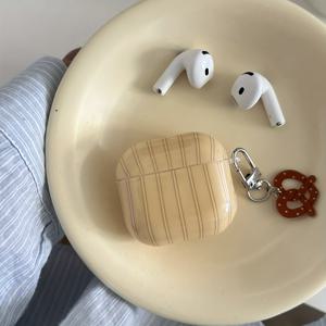 TEMU 옐로우 + 백참 귀걸이 스타일 이어폰 케이스, Apple Pro 3 케이스 / Pro 2 케이스 / 4 케이스 / 3 케이스 / 2 케이스와 호환 / 패셔너블한 여성용 이어폰 케이스 / 이어폰 케이스