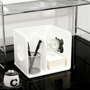 TEMU 창의적인 곰돌이 모양 책장, 다층 간편 학생용 서적 캐비닛 (문서 정리용), 사무실 책상용 수납 랙, 가정용 장식 책장