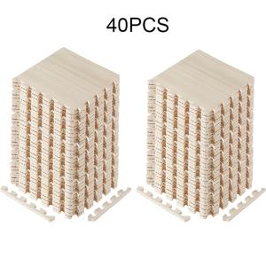 TEMU 나뭇결 바닥 타일 폼 매트 EVA 맞물림식 매트 타일 3/8인치 두께 바닥재 나무 퍼즐 운동 매트 테두리 포함 - 가정용 놀이방 지하실, 아파트, 무역 박람회, 댄스용