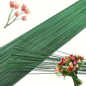 TEMU 30cm 녹색 플라스틱 코팅 플로럴 와이어 111개 | 플로럴 어레인지먼트, 조화 제작, 철제 와이어 아트, 금속 꽃 줄기, 수제 장식, 공예, 예술적인 플로럴 액센트, 공예 장식, 유연한 공예 와이어