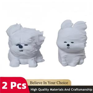 TEMU 2개 세트 바람에 흔들리는 강아지 피규어 - 현대적인 움직이는 털 디자인의 강아지 조각상, 내구성 있는 플라스틱 차량 대시보드 및 데스크탑 장식용, 애완동물 애호가를 위한 귀여운 선물, 차량용, 발렌타인데이, 어버이날, 스승의날 선물