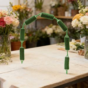 TEMU 4.6피트 길이 7피스 혼합 폼 부케 세트, 플로럴 아치 지지용 스펀지 블록 키트, 폼 리스, 신선한 꽃과 인공 꽃용 유연한 스탠드, 웨딩 아치, 홈 및 가든 장식