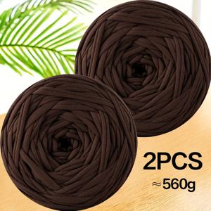 TEMU 2개입 280g 대형 롤 티셔츠 실, 크로셰 및 DIY 직조 가방, 매트, 인형 제작용, 다색 실, 수제 크로셰 프로젝트, 가방, 보관 바구니, 요람, 컵 슬리브 등 공예품, 선물, 웨딩 헤드웨어, 어버이날 선물, 100m/롤