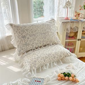 TEMU 시폰 레이스 베개 커버 2개, 공주 스타일 장식용 베개 커버(베개 속통 미포함), 싱글 베개 커버, 한 쌍, 소파 베개 커버, 침실/객실용 장식 베개 커버로 적합