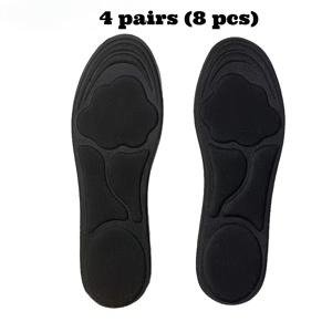 TEMU 4켤레 (8개) 남녀공용 6D 필 인솔, 두꺼운 부드러운 통기성 인체공학적 디자인, 하이힐/스니커즈/캐주얼 신발용, 편안한 충격 흡수 및 지지력