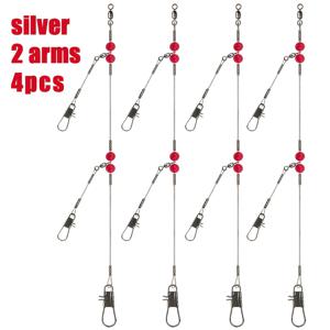 TEMU VIPFISH 스테인리스 스틸 낚시용 리더줄 4개 세트, 스위블 스냅 릴셋 포함 - 고강도 해수 및 담수용 와이어 리더줄, 꼬임 방지 커넥터, 캐스팅, 트롤링, 플라이 낚시용 1암/2암, 낚시꾼을 위한 스풀링 가능한 낚싯줄