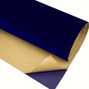 TEMU 자체 접착 벨벳 플록 라이닝 - 보석함 서랍용, 공예용 패브릭, 부드러운 벨벳 서랍 라이너, DIY 벨벳 패브릭, 보석함 펠트 라이닝, 블루 펠트 벽지