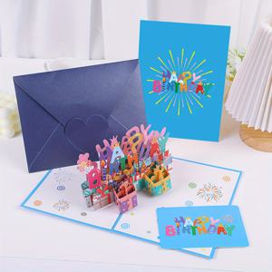 TEMU 클래식 컬러풀 생일카드 (봉투 및 메시지 카드 포함), 3D 팝업 디자인, 수제 창의적 공예, 진심 어린 소원, 생일 축하, 생일 파티, 장식용 오너먼트, 누구에게나 완벽한 선물