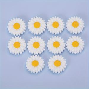 TEMU 12/18개 다이시 컬러 실리콘 비즈 22/30mm 데이지 꽃 모양 포컬 비즈, DIY 주얼리 공예용, 키체인, 팔찌, 목걸이, 휴대폰 & 펜 홀더 장식, 생동감 넘치는 비드 색상, 섬세한 질감