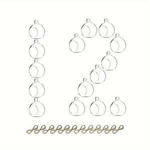 TEMU 24개/12개 행잉 티라이트 캔들 홀더, 유리 LED 티라이트 홀더 행잉 유리 글로브 식물 테라리움, 2.36