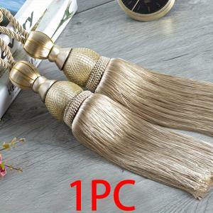 TEMU 거실 및 사무실 홈 데코를 위한 커튼 고정용, 행잉 볼과 태슬이 특징인 커튼 타이백 액세서리 1개