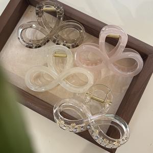 TEMU 세련된 8자 모양의 여름 젤리 컬러 헤어 클로 4개입. 뒷머리 스타일링에 완벽하며, 및 파티에 적합합니다.