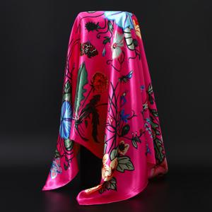 TEMU 1개 90*90cm 스퀘어 스카프, 패셔너블 모조 스카프, 아웃도어, 클래식 인기 사계절 얇은 스퀘어 스카프, 럭셔리 신상 프린트 대형 손수건, 에어컨 실내 헤드스카프, 헤드스카프, 봄과 여름용