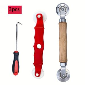 TEMU 3개의 창화로 롤러 도구 세트, 창화로 도어 수리 키트, 플라스틱 스틸 와이어 메쉬 롤러, 창화로 교체용 밀봉 스트립 압착 도구