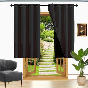 TEMU 크리스마스용 암막 커튼 및 도어 커튼, 겨울 비행기 그레이, 100% 암막 커튼 (코팅된 단열 안감 포함), 침실, 거실, 옷장 커튼, 사무실 장식, 홈 데코, 방 장식에 적합