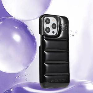 TEMU 휴대폰 케이스 - 오로라 레이저 샤이니 다운 재킷 프린트 리틀 맨 애플 아이폰 16 플러스 프로 맥스 케이스