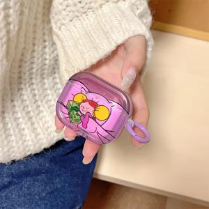 TEMU AirPods 3용 퍼플 헤드폰 보호 케이스, AirPods Pro용 쉘, AirPods 1/2 세대 이어팟용 커버