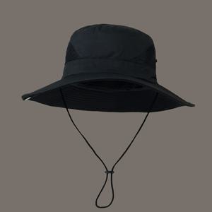 TEMU 통기성이 좋고 중성적인 메쉬 낚시 모자, 접이식 조절 버클 포함, 하이킹 및 캠핑 등 야외 활동에 필수적이며 바람과 햇빛으로부터 보호합니다.