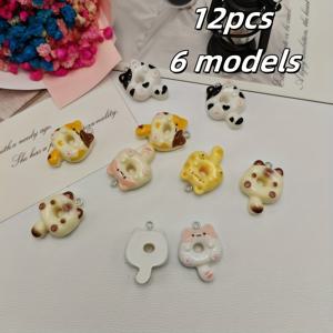 TEMU 6/12/20 레진 고양이 펜던트 - 귀여운 동물 펜던트, DIY 주얼리 및 팔찌 만들기 액세서리용