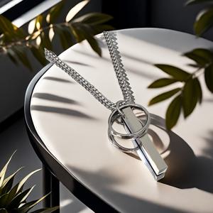 TEMU 새로운 패셔너블한 롱바 링, 티타늄 316L 스테인리스 스틸 메탈 목걸이 펜던트, 심플, 맞춤형, 니치, 라이트 럭셔리 디자인, 남녀공용 316L 스테인리스 스틸 스웨터 체인. 발렌타인데이 선물, 생일 선물, 추수감사절, 음악 축제 및 기타 행사에 적합. 한 줄당 최대 8자, 최대 한 줄.