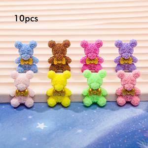 TEMU 10잎 리본 곰돌이, 도매 크림 접착제 레진 부착, 휴대폰 케이스 및 키체인에 적합 - 창의적인 개인 맞춤 장식을 위한 내구성이 뛰어나고 스타일리시한 부착품