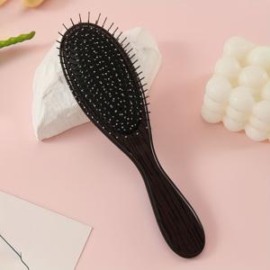 TEMU 스틸 핀 가발 빗 스타일링 빗 열전달 우드 그레인 빗