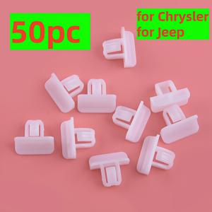 TEMU 2014 2015 2017-2021 CHRYSLER JEEP용 자동차 전면 그릴 스냅 버클 범퍼 나사 고정 클램프, 앞범퍼 상단 커버 키퍼 고정 스크류 클램프 50개 세트 68225214AA