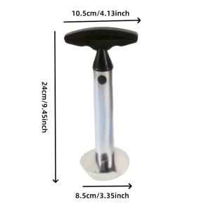 TEMU 인체공학적으로 디자인되어 편안함을 제공하는 스테인리스 스틸 파인애플 코어 리머 및 슬라이서입니다. 딸기와 같은 과일의 코어 제거에 적합하며, 껍질 제거 및 슬라이싱을 위한 편리한 주방 가제트입니다. 파인애플 코어 리머 A