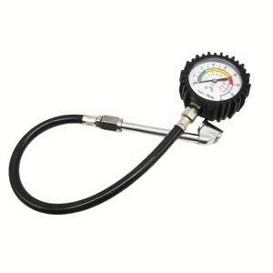 TEMU 전문가용 타이어 공기압 게이지 - 0-220 PSI, 연장형 고무 호스, 합금강 하드 튜브 및 커넥터, 고하중 및 내구성, 정밀하고 읽기 쉬운 다이얼, 자동차, 트럭, 오토바이용