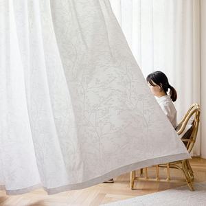 TEMU 1개 단열 자외선 차단 거울 투광 불투명 발코니 거실 일본식 화이트 커튼, 침실 거실에 적합