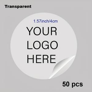 TEMU 맞춤형 1-3.5인치 라운드 스티커 - 화이트, 크래프트, 홀로그래픽 투명 라벨, 비즈니스 브랜딩, 웨딩, 생일, 포장 씰 및 개인화 선물용