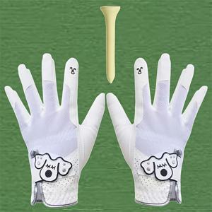 TEMU 여성용 골프 장갑, 핑거리스 디자인, 미끄럼 방지, 내구성, 자외선 차단, 건조성, 통기성이 뛰어난 스타일리시한 스포츠 장갑 (양손용)