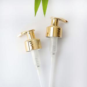 TEMU 28/410 병용 디자인, 왼쪽-오른쪽 잠금 장치가 특징인 골드 알루미늄 펌프 2개 세트. 샴푸, 로션, 헤어 케어 제품에 적합