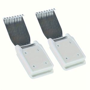 TEMU 조절 가능한 금속 스프링 클로가 있는 플라스틱 뜨개질 기계 클로 행거 2개 세트, 튼튼한 라이트 베이지 직조기 추가품 (57X39.5X13mm), 뜨개질 및 코바늘 작업에 적합, 뜨개질 도구 및 재료, 실용적인 디자인